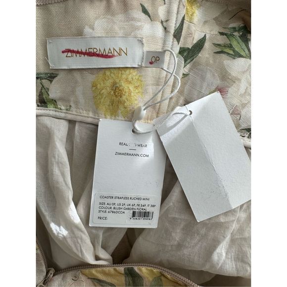 Zimmermann Coaster Floral Print Ruched Mini Dress - Picture 6 of 7